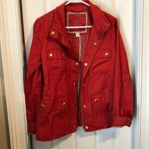J Crew jacket burnt orange/red